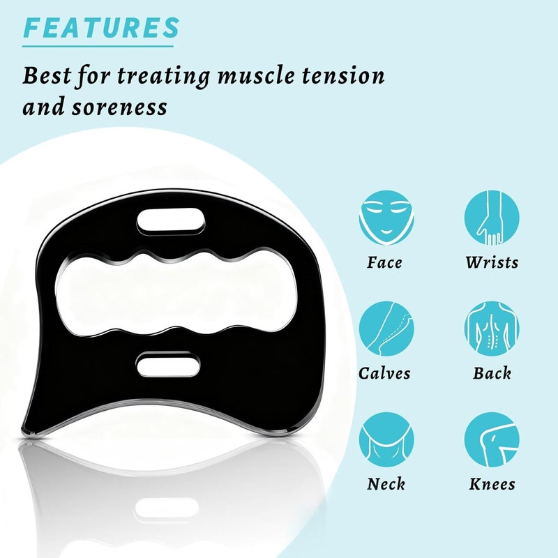 AICNLY Stainless Steel Gua Sha Muscle Scraper Tool, Myofascial Scraping Tools for Physical, Lymphatic Drainage Massager, Soft Tissue Massage Tool - Image 4
